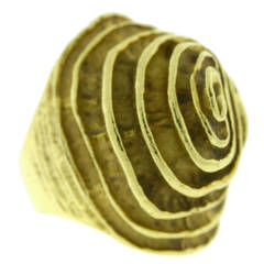 Artisan Wavy Spiral Gold Ring