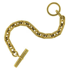 Hermes Paris Gold Chaine D'Ancre Tresse Bracelet