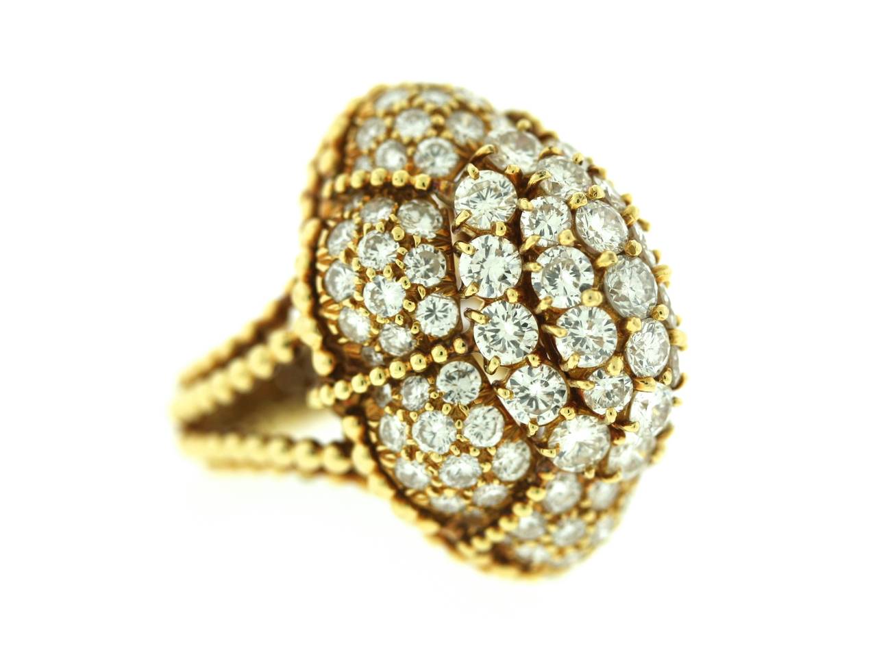 1960s Diamond Cocktail Ring In Excellent Condition In New York, NY