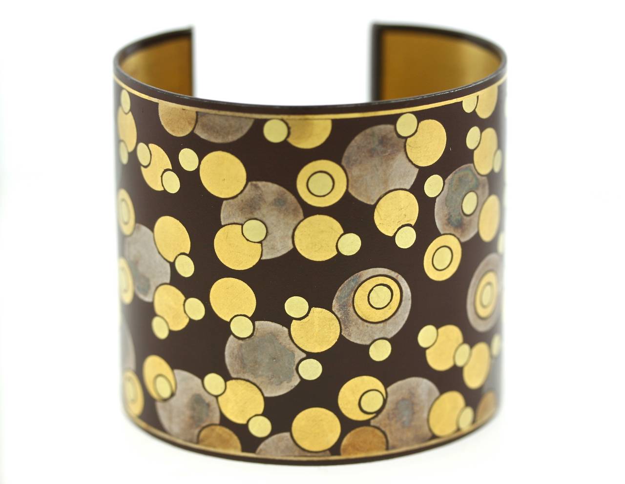 Women's Tiffany & Co. Angela Cummings Iron Lacquer Gold Damascene Bubble Cuff