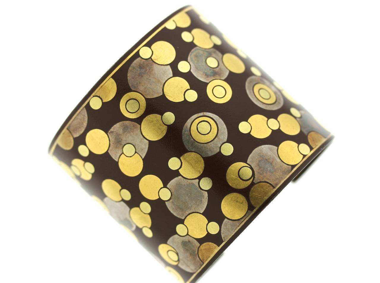 Tiffany & Co. Angela Cummings Iron Lacquer Gold Damascene Bubble Cuff 1
