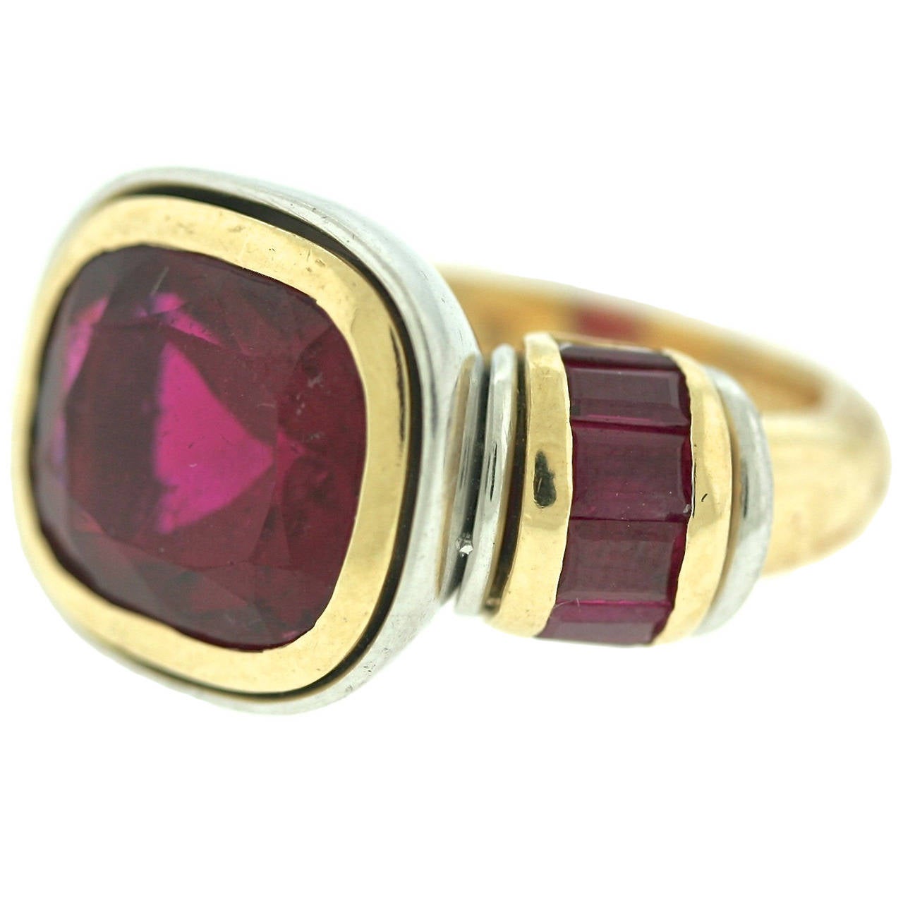 Hemmerle Rubellite Ruby Gold Cocktail Ring