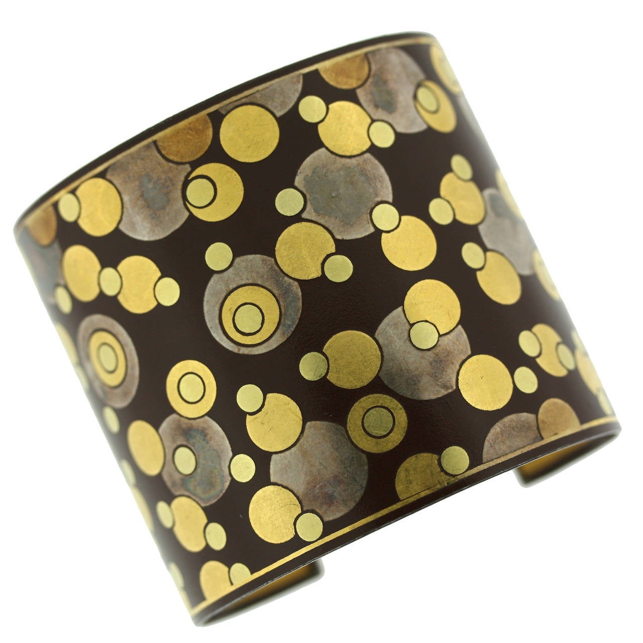 Tiffany & Co. Angela Cummings Iron Lacquer Gold Damascene Bubble Cuff