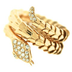 Illario Diamond Gold Serpent Ring