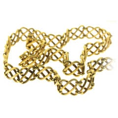 Tiffany & Co. Gold Stylized "X" Link Belt
