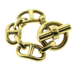 Hermes Chain d'Ancre Gold Chain Ring