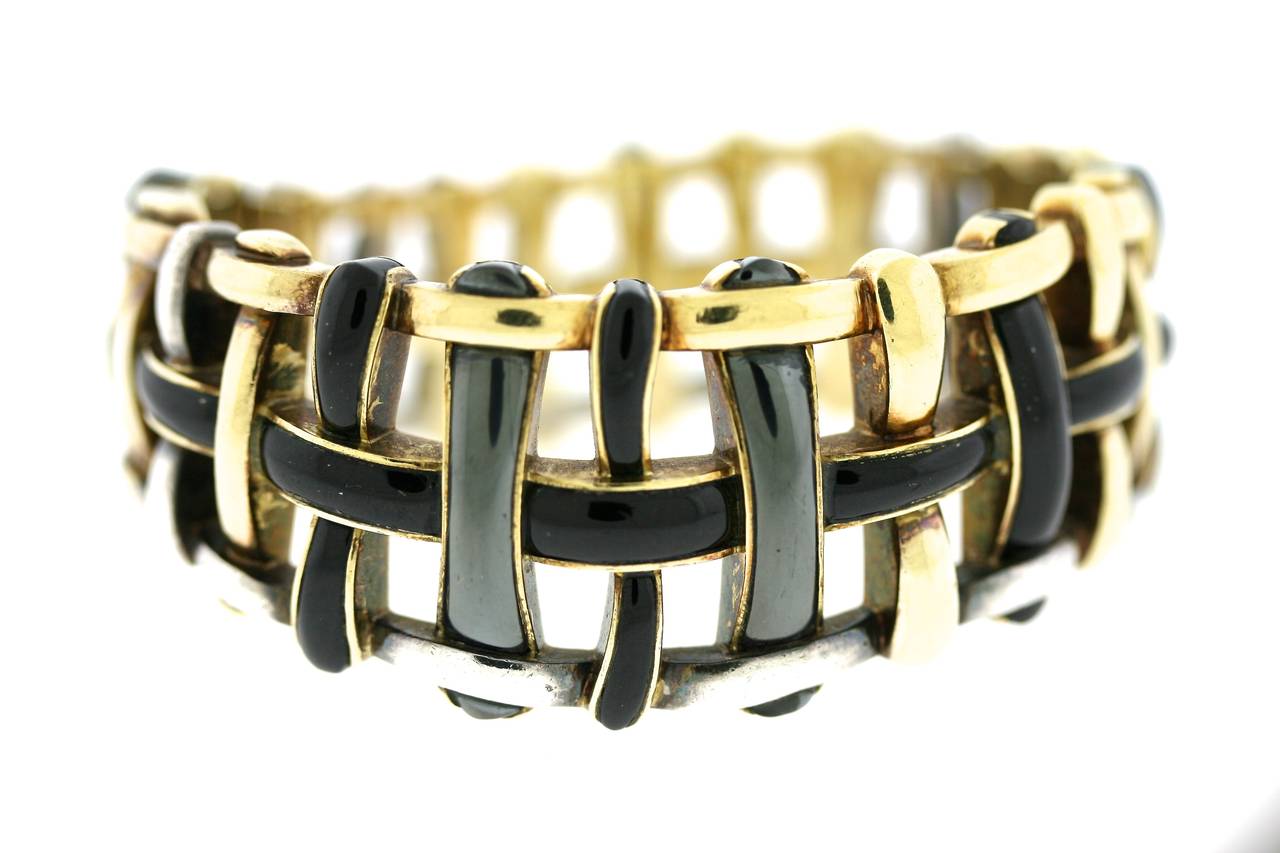 Tiffany & Co. Angela Cummings Basketweave Bracelet In Excellent Condition In New York, NY
