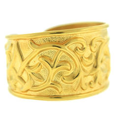 Lalaounis Gold Repousse Cuff