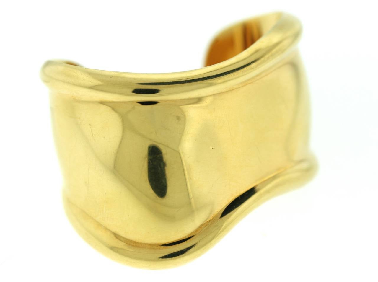 Tiffany & Co. Gold BONE Cuff In Excellent Condition In New York, NY