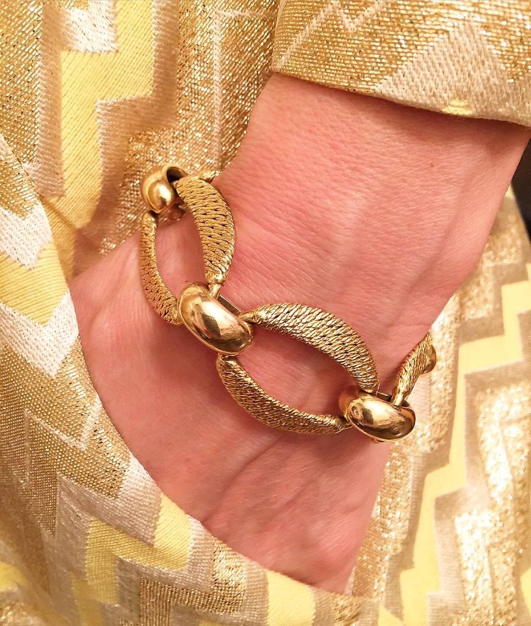 Women's Mellerio dits Meller Woven Gold Link Bracelet For Sale