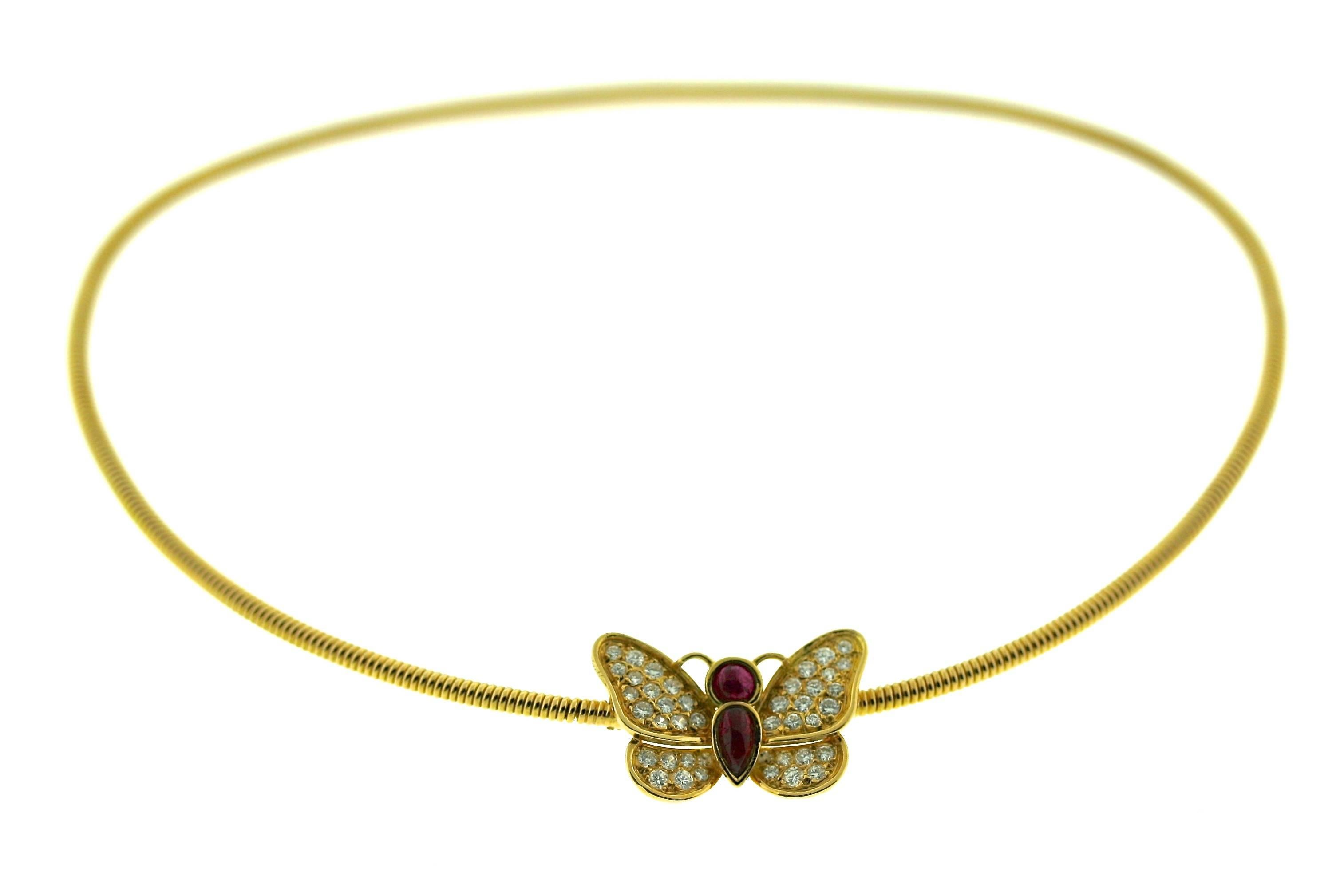 Women's Cartier Paris Butterfly Choker and Bracelet 