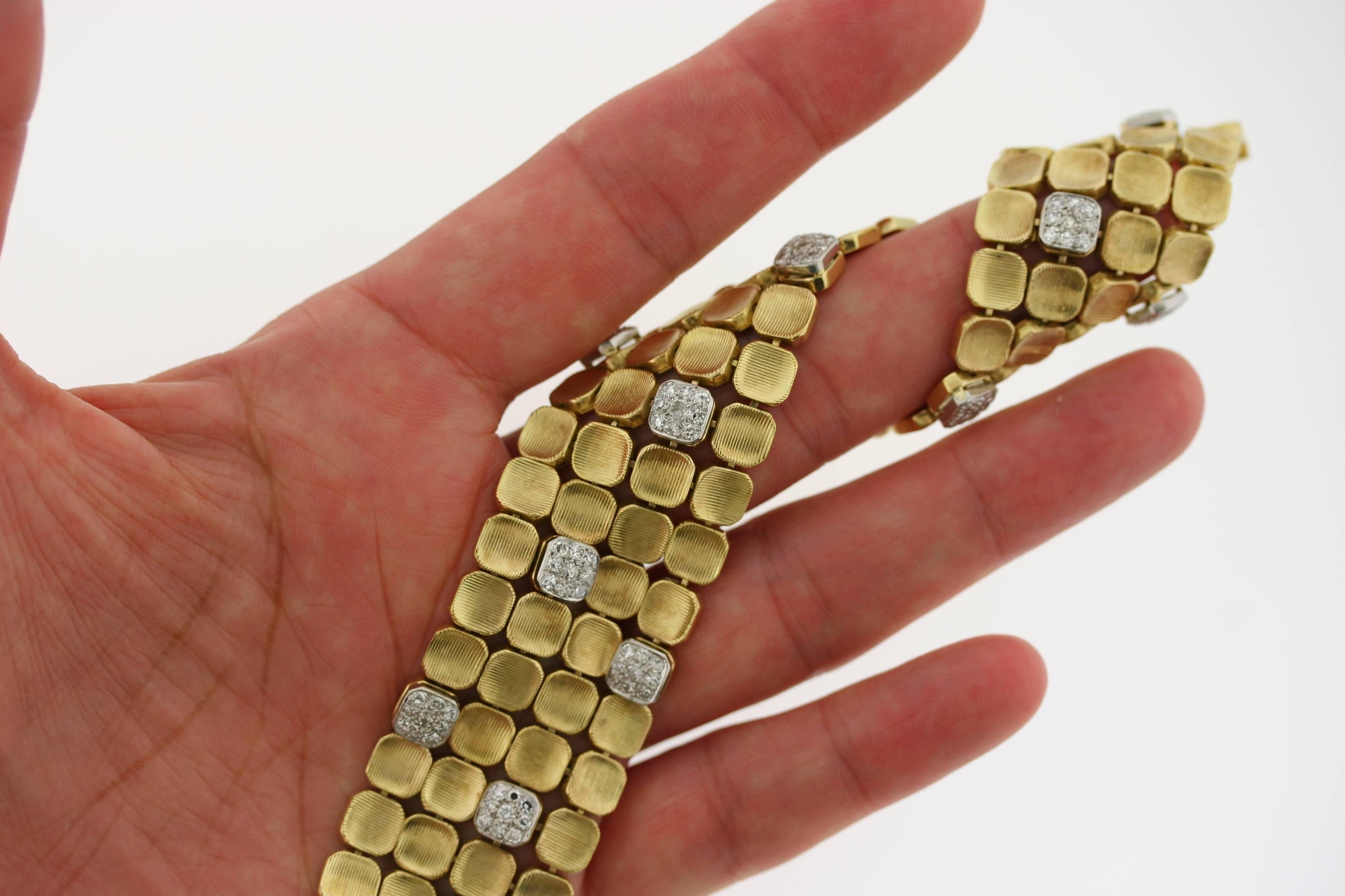 Marianne Ostier Diamond Gold Bracelet For Sale 2