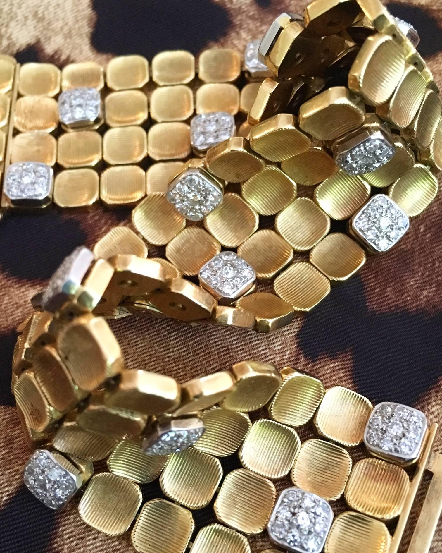 Marianne Ostier Diamond Gold Bracelet For Sale 3