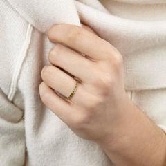 Milena Kovanovic Tsavorite Gold Half Eternity Band Ring