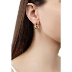 Milena Kovanovic Ruby Gold Shell Earrings