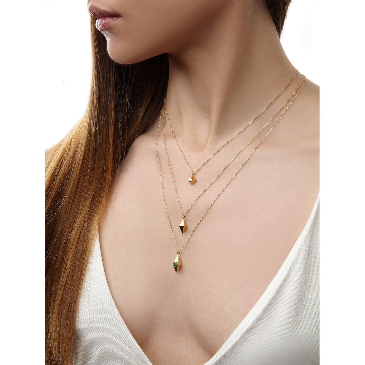 gold pyramid necklace