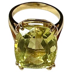 14K Yellow Gold Citrine Cocktail Ring