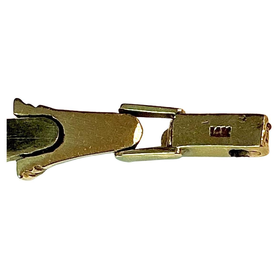 Women's Peridot and Diamond 14K Yellow Gold Bracelet For Sale
