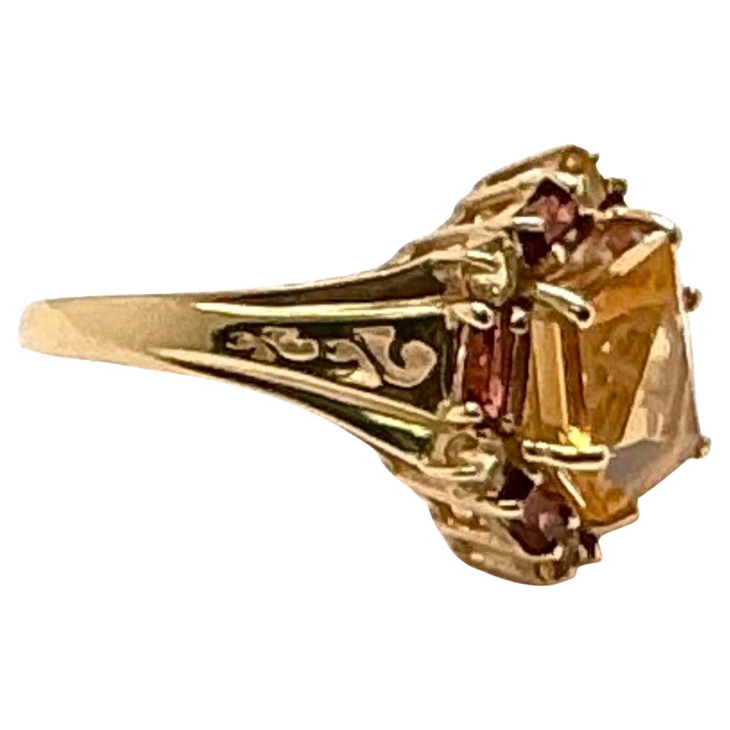 10k gold citrine ring