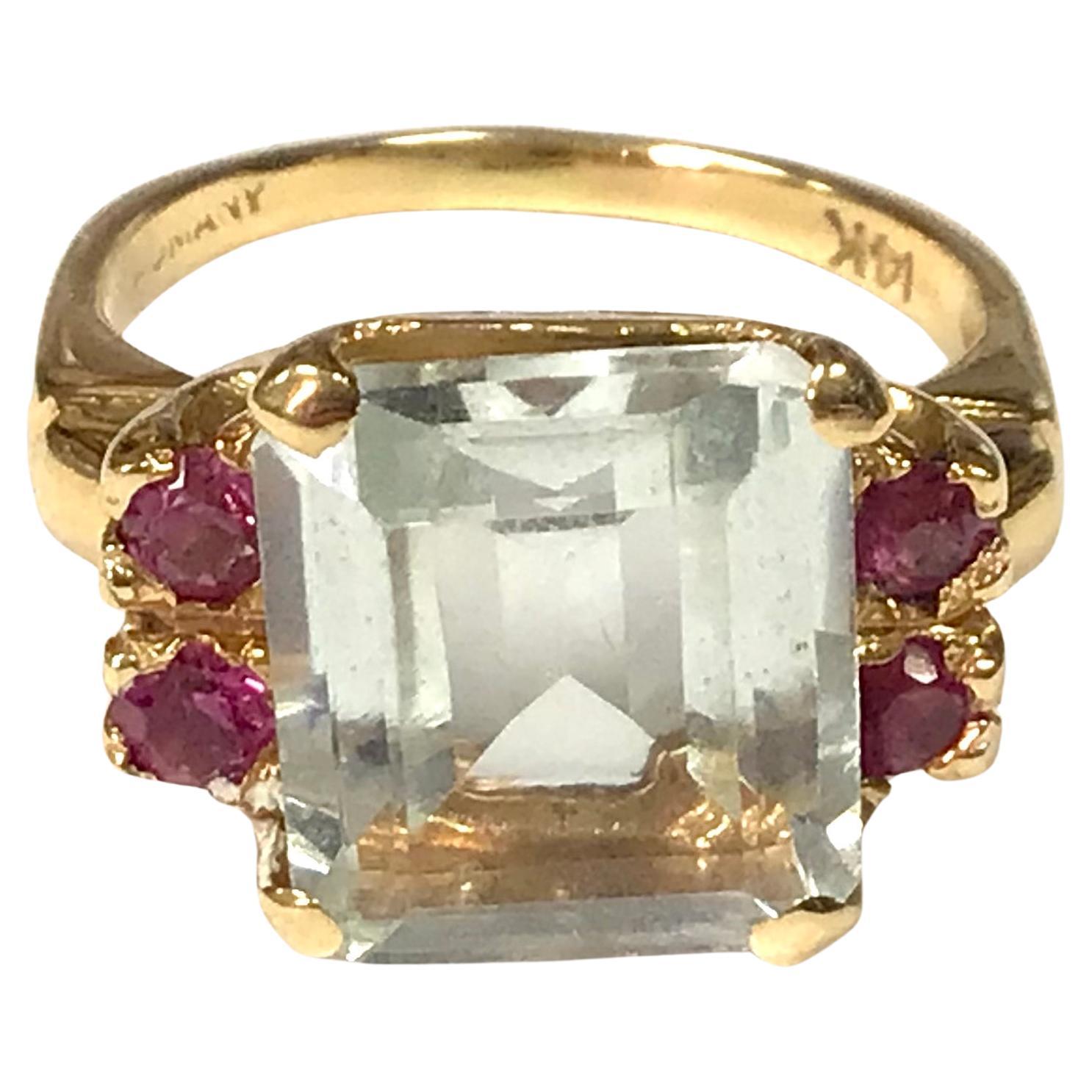ruby and aquamarine ring