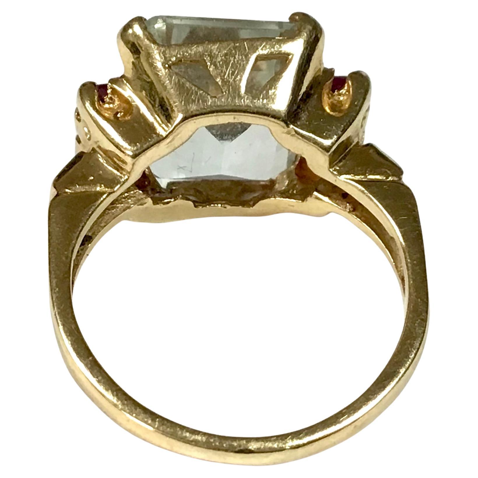 ruby aquamarine ring