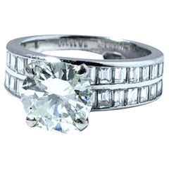 Bague en or blanc 18 carats, 2,62 diamants taille brillant, poids total 3,75 carats