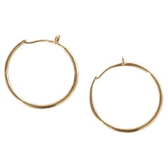 18K Gold Hoop Earrings Made 1947