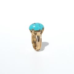 Anello in oro 18 carati e turchese di Atelier Ajour, realizzato nel 1962
