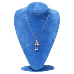 Vintage 18K Gold and Rock Crystal Pendant by Heribert Engelbert Made 1946