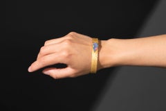 Doublet Opal Bracelet with Diamonds 24 Karat Gold and Silver by Kurtulan