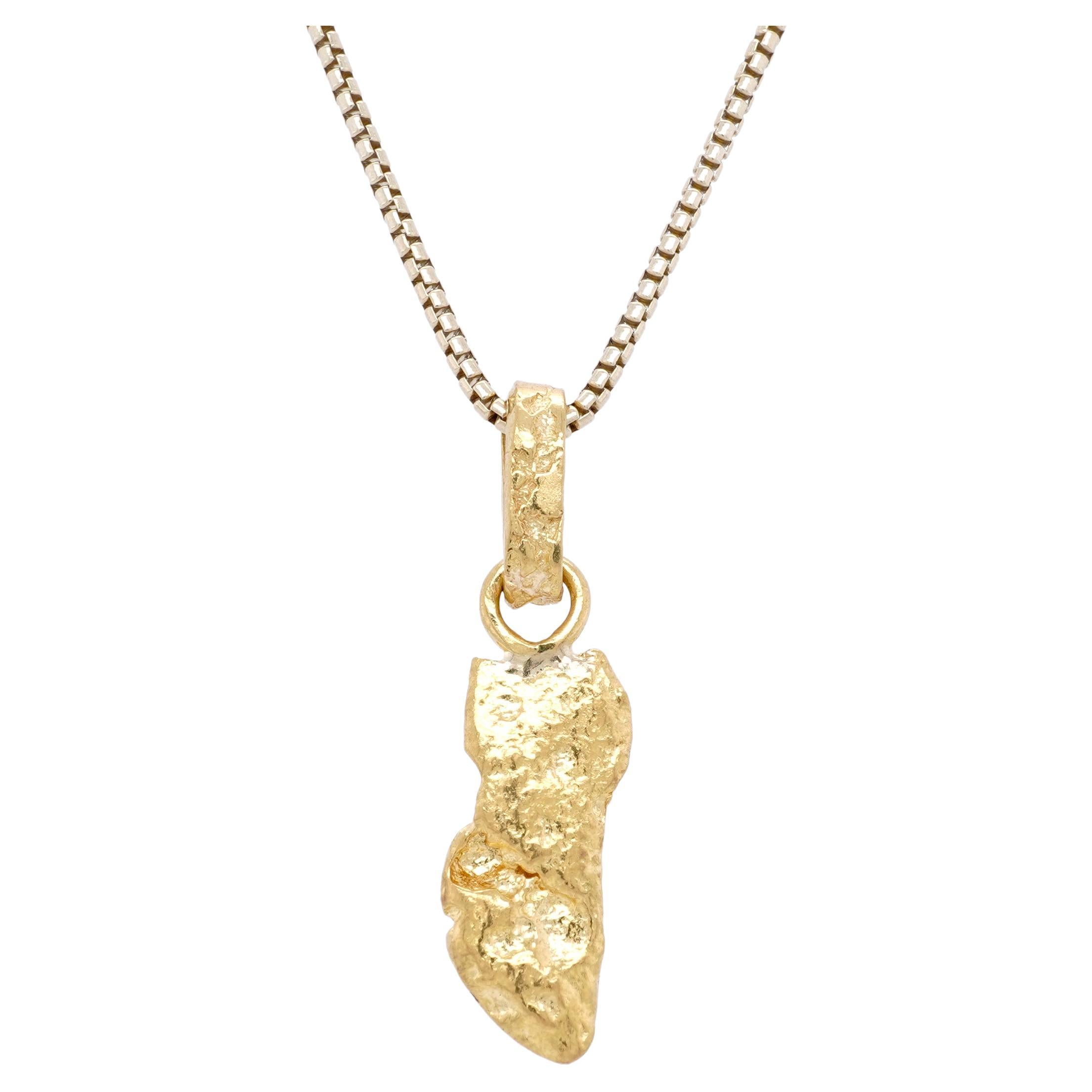 gold nugget pendent