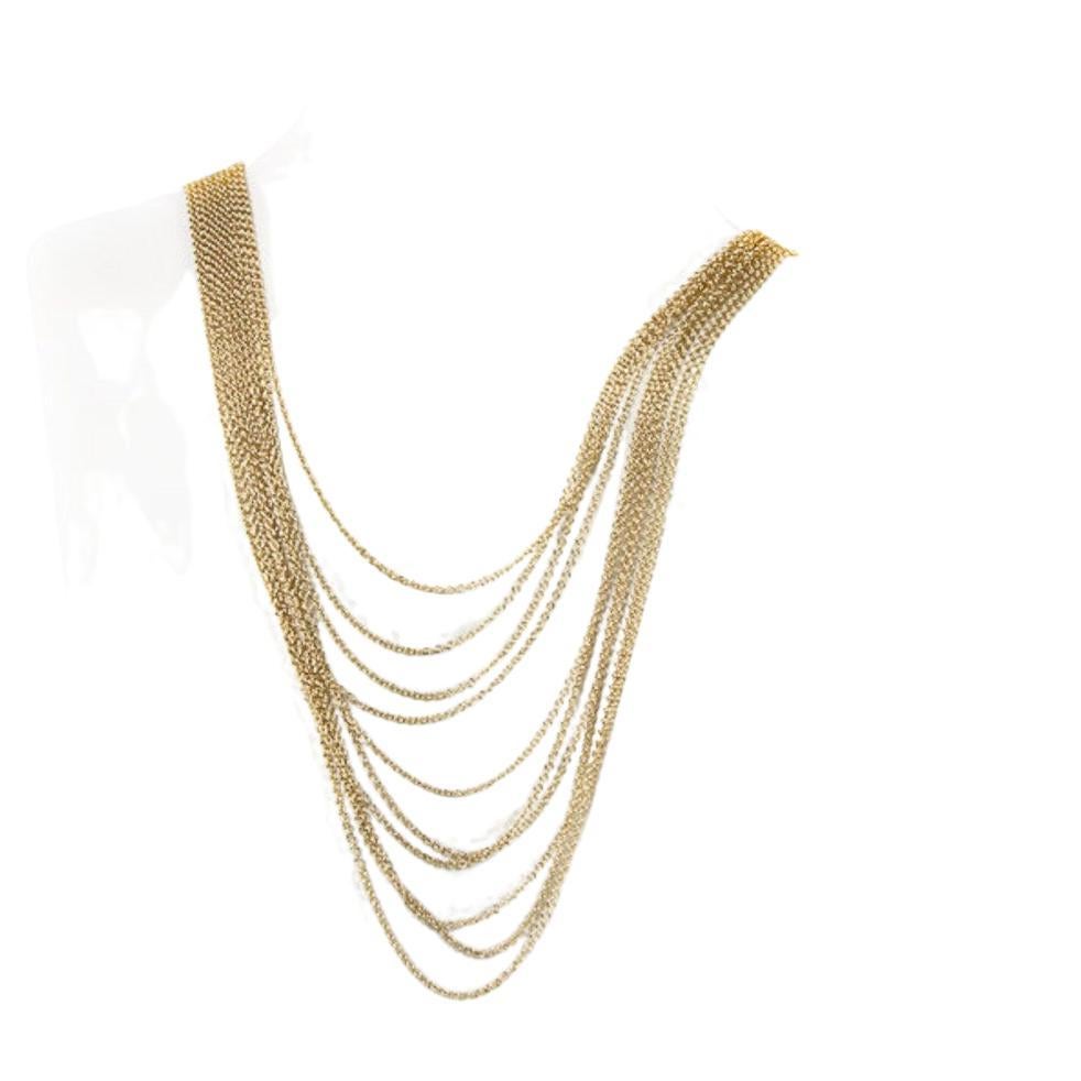 Chorale Necklace, Layered Gold Vermeil Multi Chain by Ashley Childs For  Sale at 1stDibs
