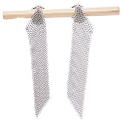 Sterling Rhodium Plate Fine Chainmaille Mesh Post Earrings by Ashley Childs