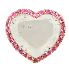 Ultra Rare GIA Cert 18.53 Carat Natural Fancy White Heart Shape Diamond Ring