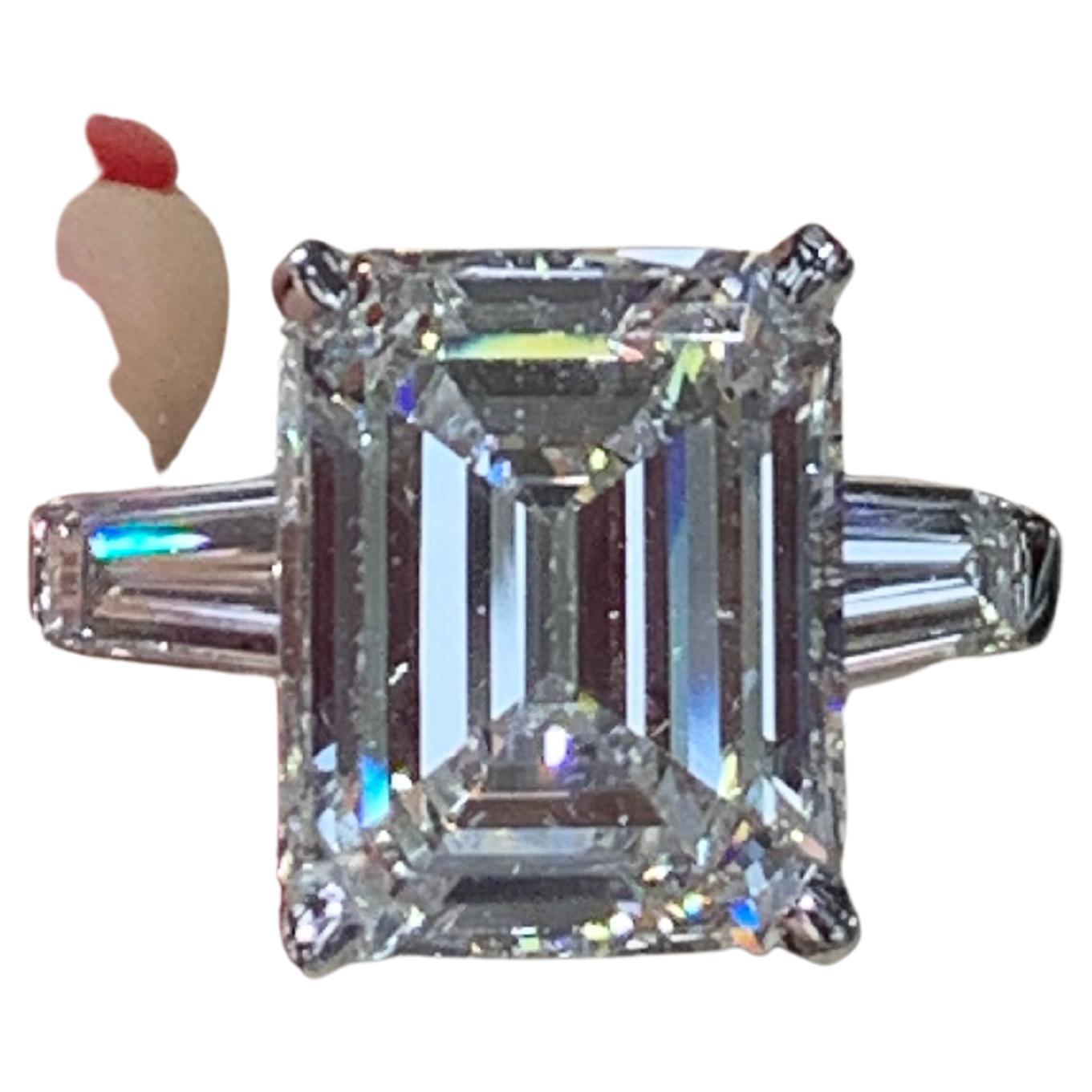 Cartier 2.03 Carat GIA Emerald Cut Diamond Platinum Engagement Ring at