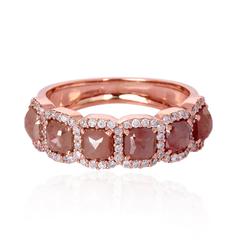 Gold Ice Diamond Band Ring