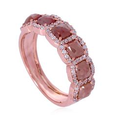 Gold Ice Diamond Band Ring