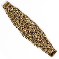 Sapphire & Polki Diamond Bracelet Made In 18k Gold