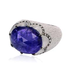 Tanzanite Ring With Diamonds Made In 14k Gold