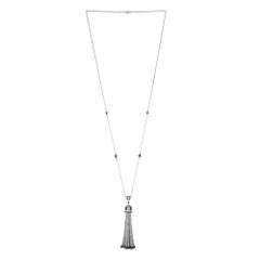Long Diamond Tassel Necklace