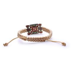 Diamond Enamel Macrame Bracelet