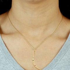 Multi Gemstone Pendant Made In 18k Yellow Gold