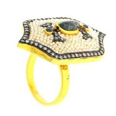 Diamond and Pearl Ring
