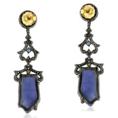 Designer Rough Tanzanite Earring