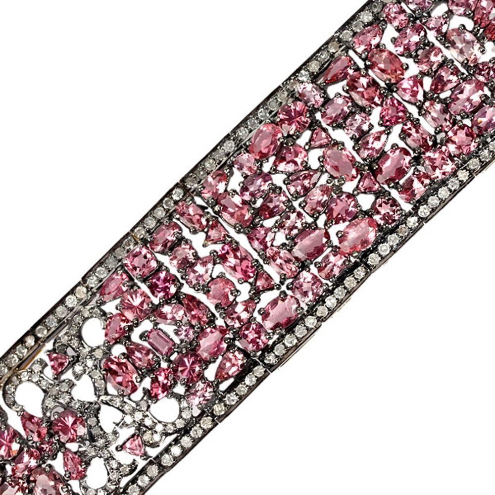 pink tourmaline tennis bracelet