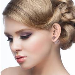 Diamond Gold Ball Tribal Earrings