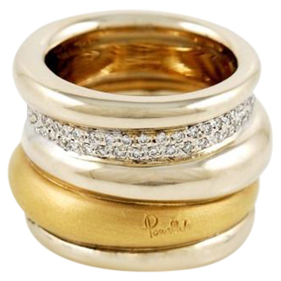 Pomellato Diamond Gold Band Ring