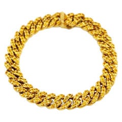 Italian Sapphire Gold Chain Bracelet