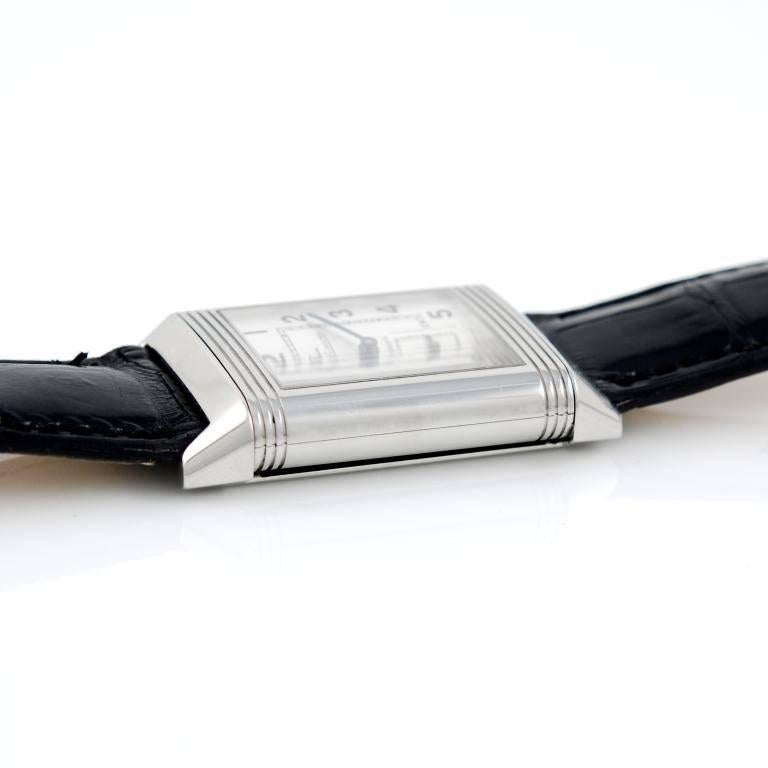 Jaeger LeCoultre Stainless Steel Reverso Grande Taille Wristwatch In Excellent Condition For Sale In Verona, IT