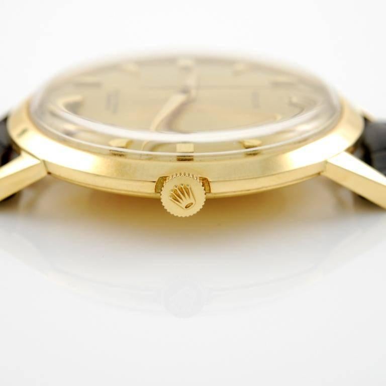 Women's or Men's ROLEX Yellow Gold Precision Wristwatch ref.8940, 1960s For Sale